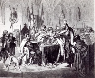 La vente du château de Marienburg en 1457 au roi Casimir IV de Pologne, 1854